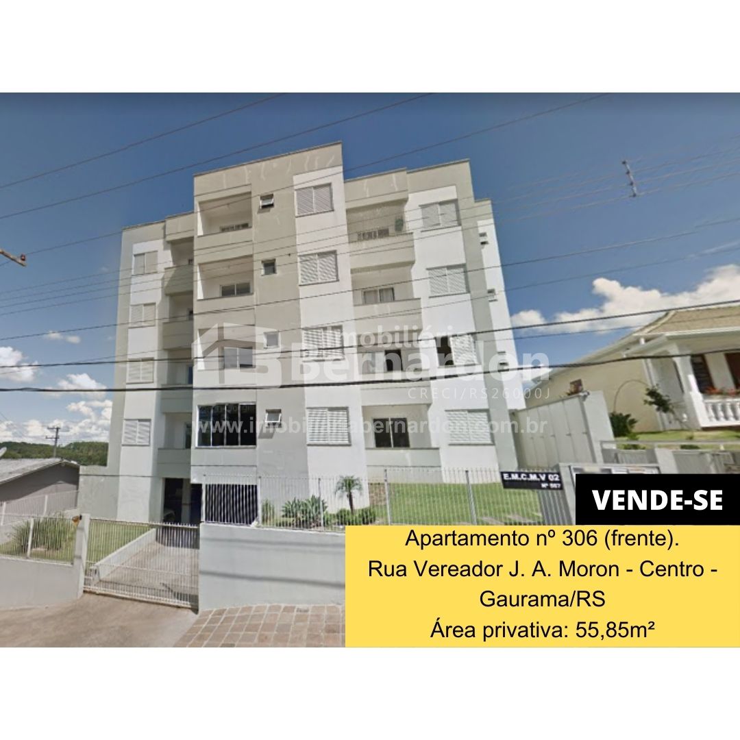 Imagem: Apartamento nº306 (frente) com 02 quartos no Centro de Gaurama/RS.